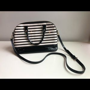 Kate Spade black and white striped purse.